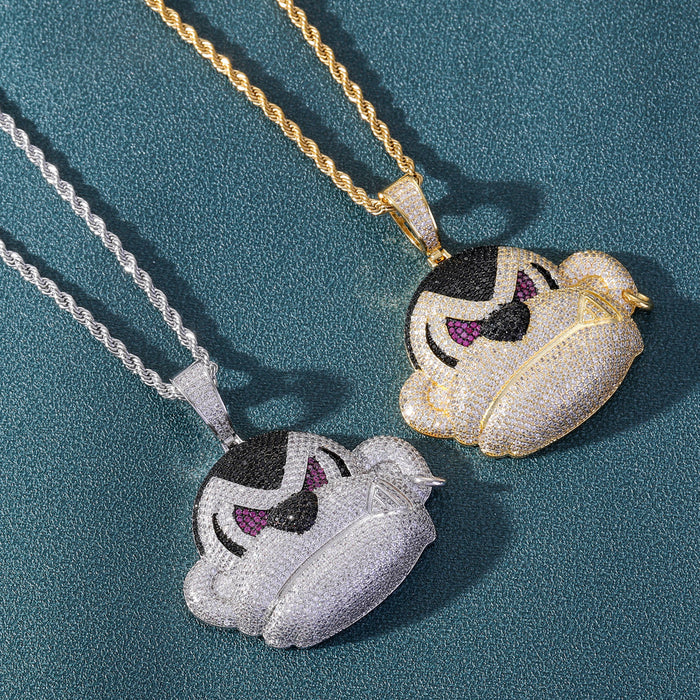 Wholesale Cute Cartoon Micro-paved Zirconia Pendant Necklace