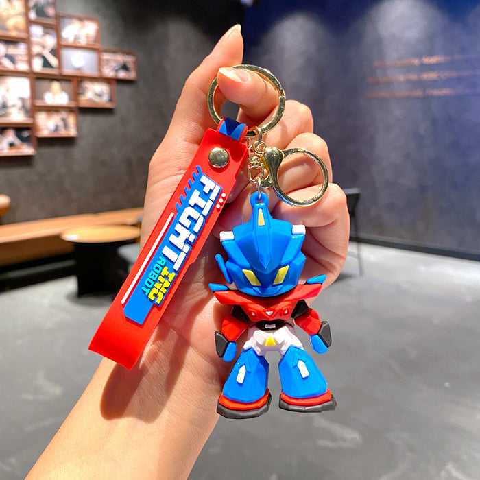 Wholesale Cool robot three-dimensional soft plastic doll bag Key Chain