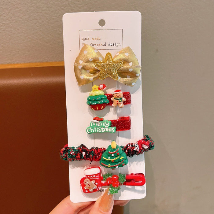 Wholesale Christmas children' s hair clips plush hair clips