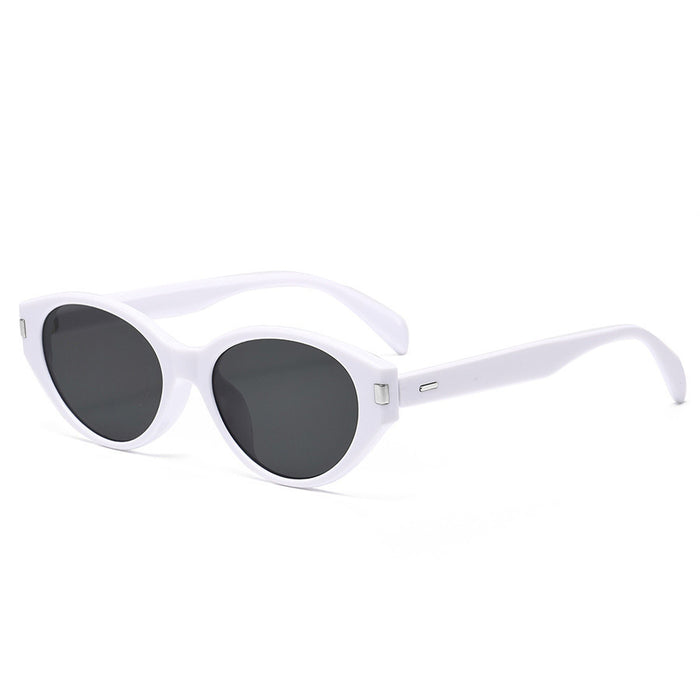 Wholesale Advanced internet celebrity sunglasses with cat's eyes, black sunshade and UV protection, small face sunglasses for men