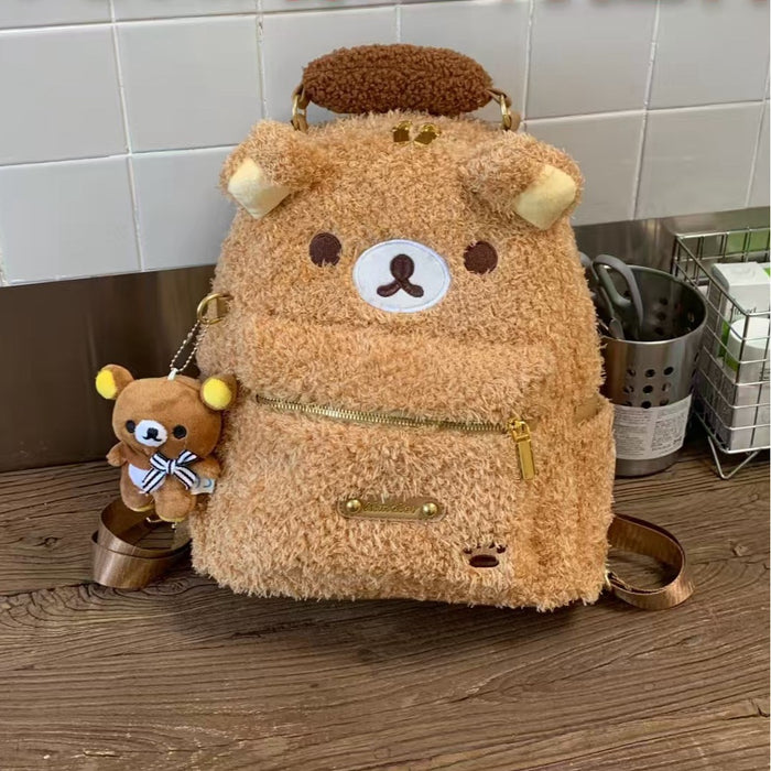 Wholesale Winter large-capacity cute bear plush backpack bags