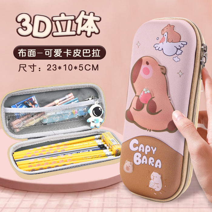 Wholesale New 3D Stereo Stationery Box for Primary School Students Cartoon Eva Pencil Case