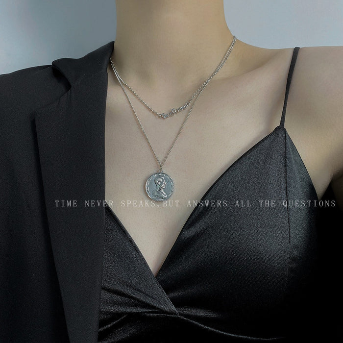 Wholesale Irregular Brooch Moonstone ing Necklace Clavicle Chain