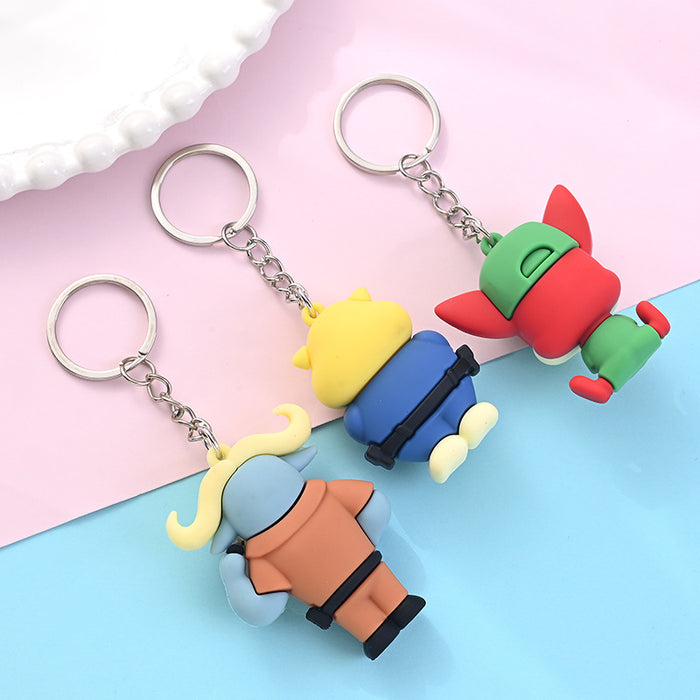 Wholesale 10PCS PVC Cartoon Doll Keychain JDC-KC-AQing008