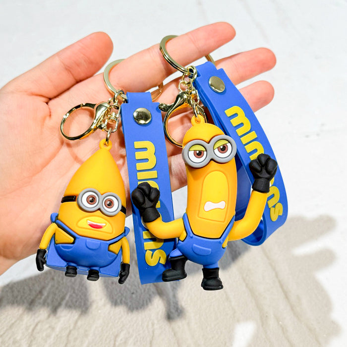 Wholesale pvc cartoon keychain cute car pendant doll machine gift Cute Keychain