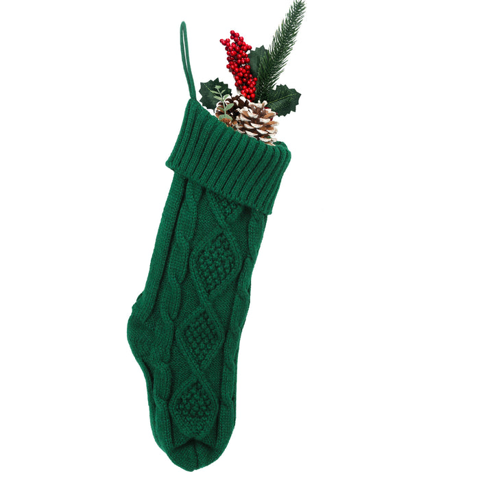 Wholesale large gift bags knitted Christmas ornaments wool Christmas stockings JDC-SK-XQ031