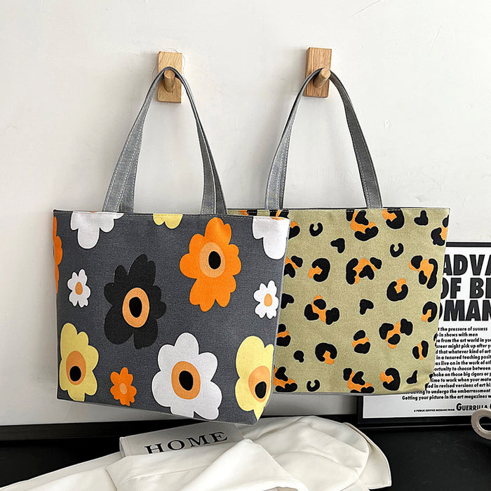 Wholesale Canvas Bag Large Capacity Women's Bag Printed Handbag Tote Large Bag Artistic Student Bag Shopping Bag