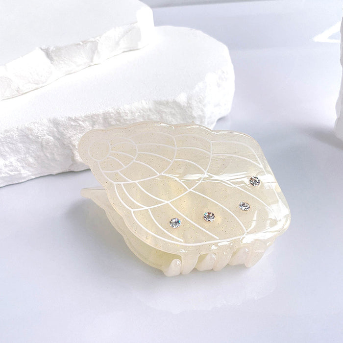 Wholesale Diamond studded claw clip, cute girl, dolphin shell, medium shark clip, back of the head, half tied hair headpiece, hair accessory