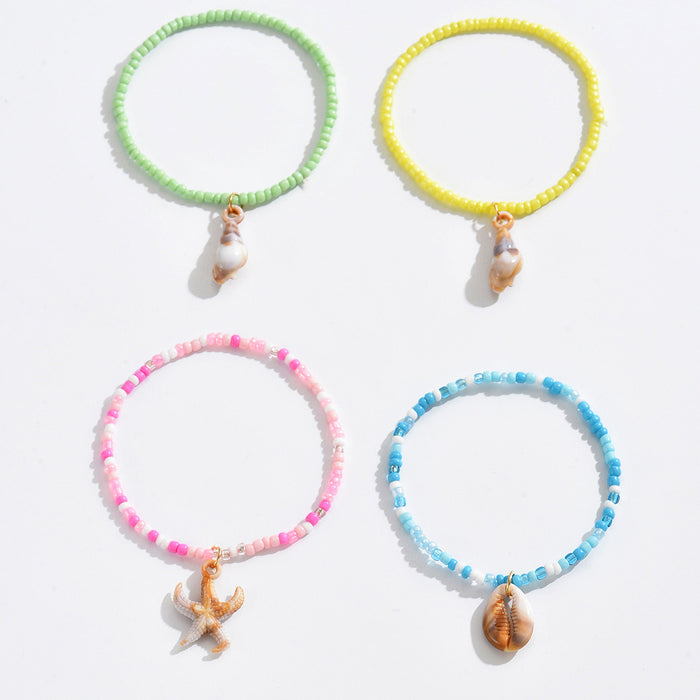 Wholesale Shell Bracelet Set Colored Soft Ceramic Starfish Bracelet