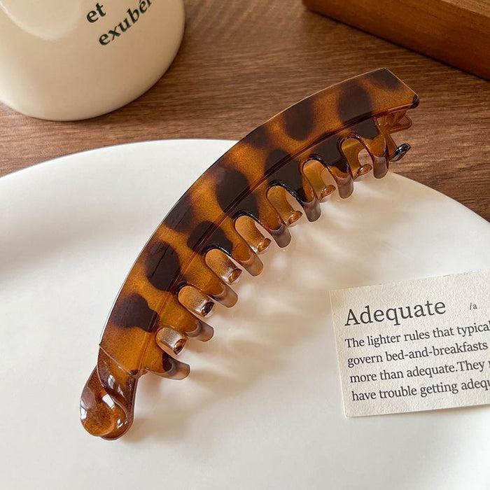 Wholesale Leopard Banana Hairpin Women's l Clip Elegant Back of Head Clip Headwear