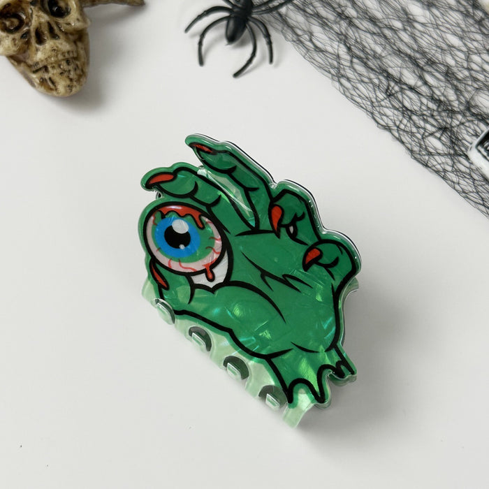 Wholesale  Catnip Funny Pumpkin Head Black Cat Hair Clip Back of Head Coiled Hair Bat Tail Clip Hair Accessories