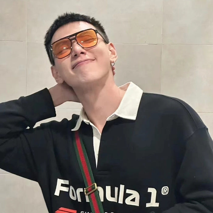 Wholesale  sunglasses pilot double beam sunglasses all-matching glasses