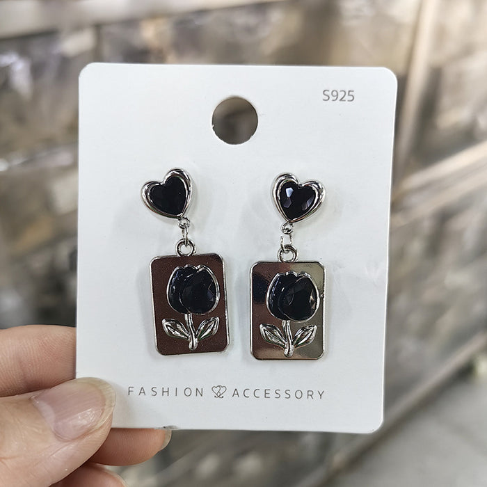 Wholesale elegant bow earrings light luxury niche design versatile creative earrings jewelry