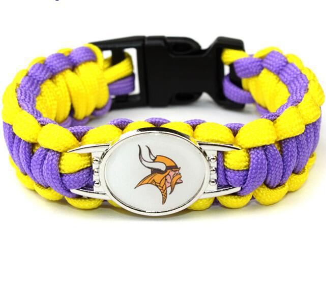 Wholesale Football  Alloy Buckle Woven Bracelet