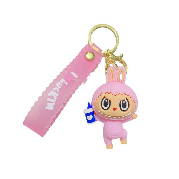Wholesale Cross-Dressing doll Keychain Bucktoothed Little Sheep Pendant Car Bag Pendant Doll Machine Gift Key Chain