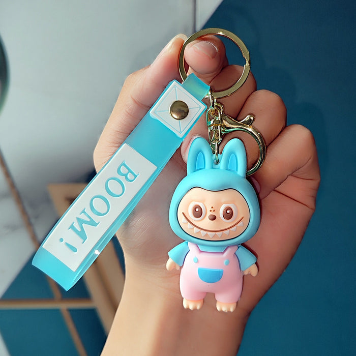 Wholesale   Silicone Keychain Cute Cartoon Doll Pendant Student Schoolbag Hanging Ornaments