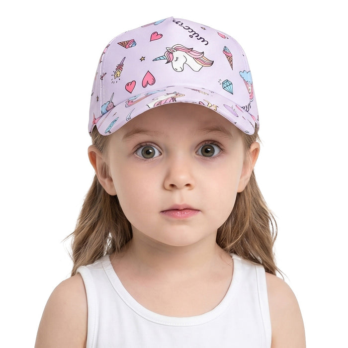 Wholesale Chic Unicorn Strawberry Cartoon Kids Baseball Cap Summer Sun Protection Hat