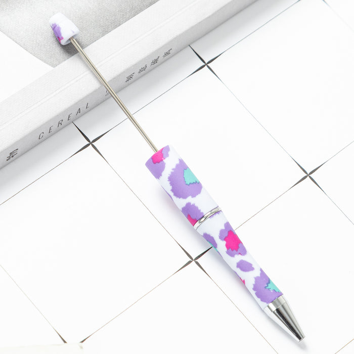 Wholesale DIY Beadable Pens Cow Print Leopard Print Christmas Plastic Pen DIY for Beaded JDC-PN-HuaH006