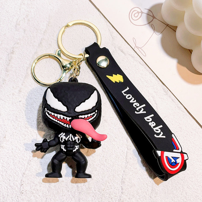 Wholesale Silicone Cartoon Doll Keychain JDC-KC-Qiwei024