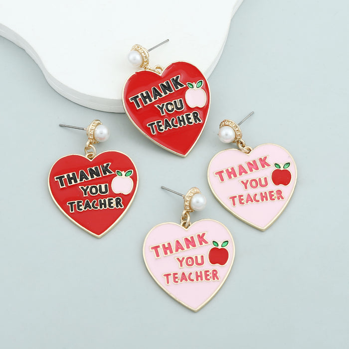 Wholesale love enamel Joker temperament creative personality women earrings earrings