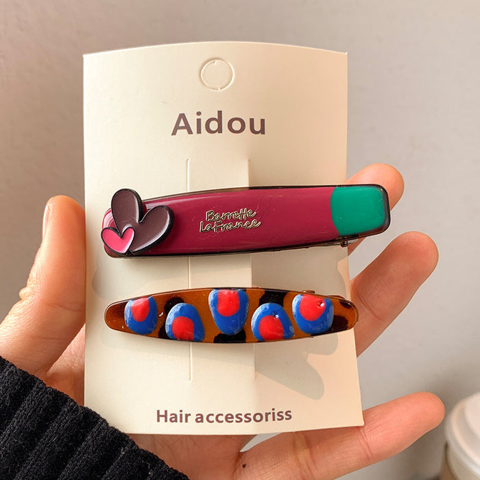 Wholesale Love  Hairpin Duckbill Clip Side Women's Front Broken Hair Bangs Clip