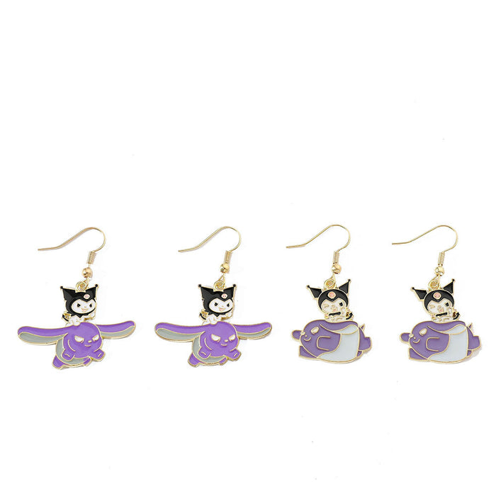 Wholesale Sanrio Cartoon Earrings Cute KT Earrings Student Girl Alloy Oil Drop Earrings Jewelry JDC-ES-BS001