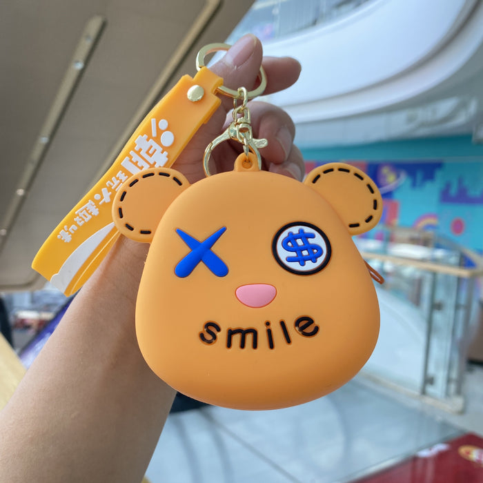 Wholesale PVC Cartoon Coin Purse Keychain JDC-KC-PengYu019