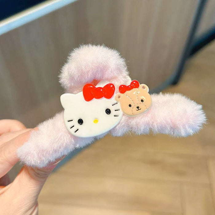 Wholesale Cute cartoon style large plush hair claw clip