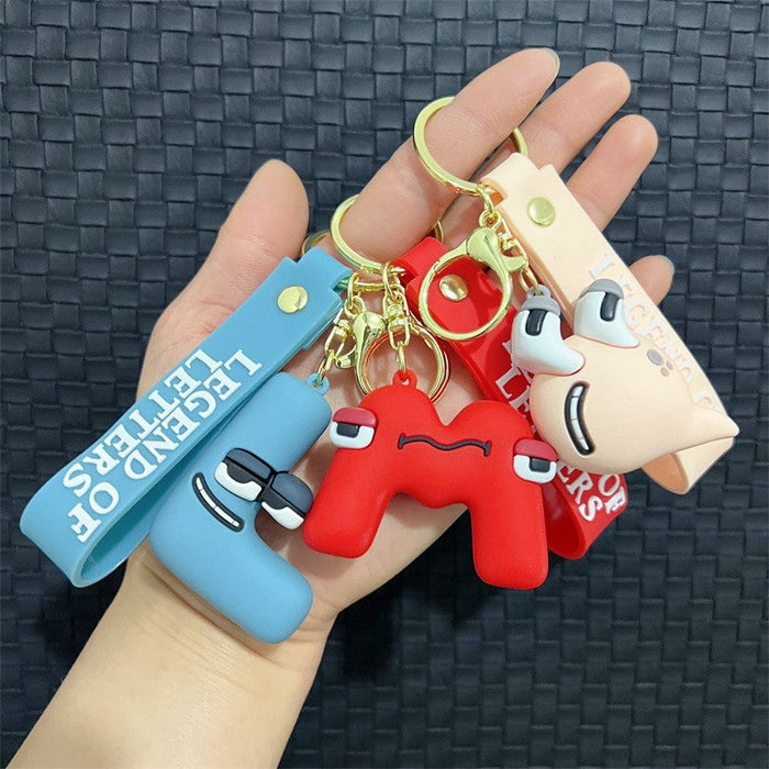 Wholesale PVC Alphabet Keychain JDC-KC-JBao002