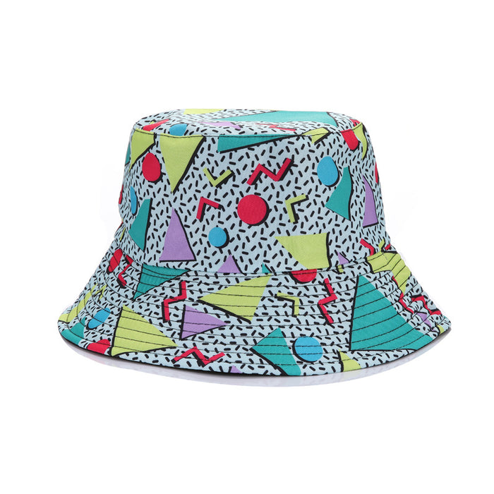 Wholesale Vintage Geometric Rhombus Leopard Bucket Hat JDC-FH-Yuanb027