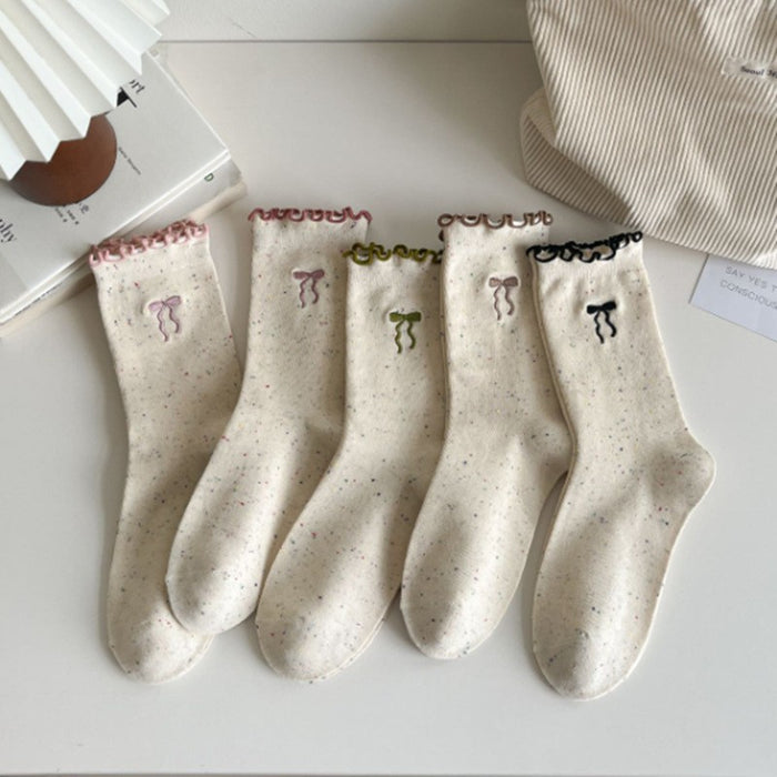 Wholesale Bow Socks Bow Stacking Socks Fashion Idea Yarn
