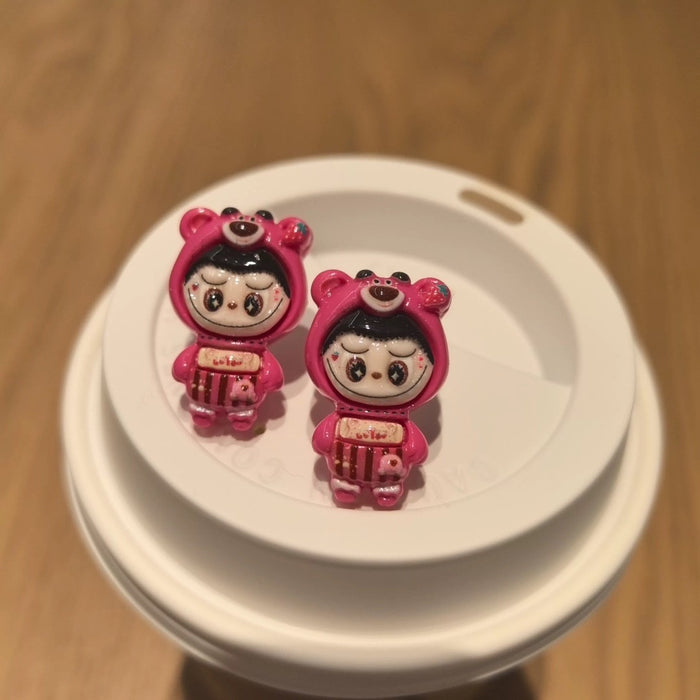 Wholesale Handmade Niche Silver Needle Earrings Cute