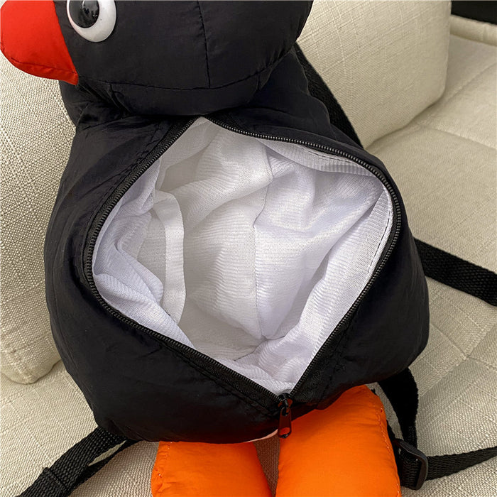 Wholesale penguin backpack fashion personality plush children bag shoulder bag