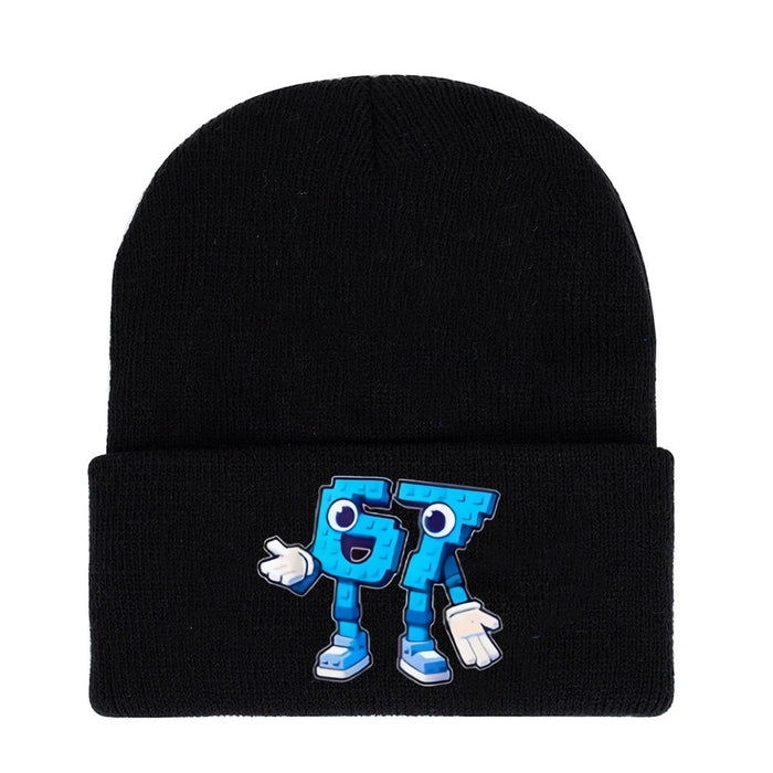 Wholesale Letter pattern knitted hat wool hat warm hat