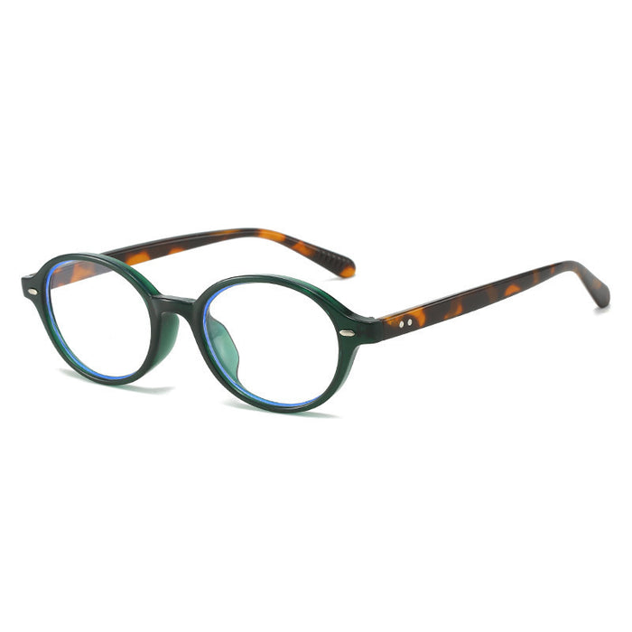 Wholesale Retro oval nerd glasses for women, fashionable small frame, anti blue light, plain frame, fashionable sunglasses