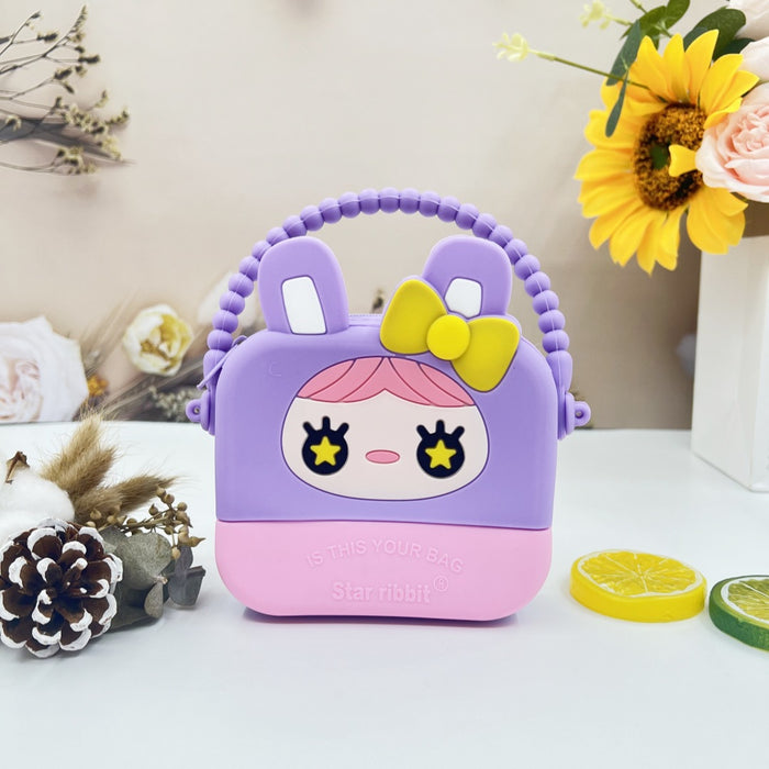 Wholesale  handbag children's silicone coin purse student bag cartoon girl storage bag