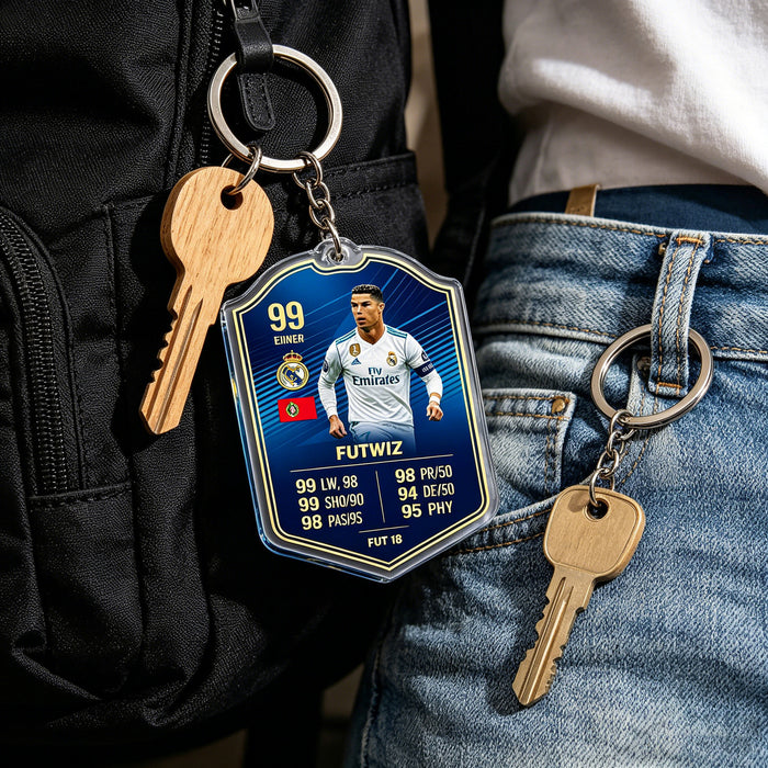 Wholesale 2pcs World Cup Shield Shape Football Star Acrylic Keychain