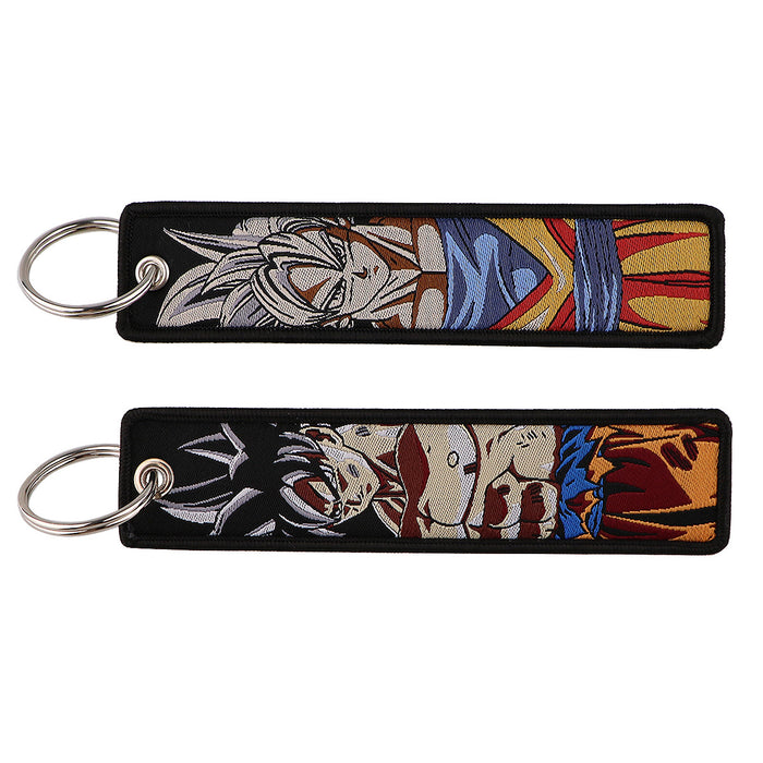 Wholesale  Woven Label Keychain Cartoon Pendant Woven Fabric Cartoon Accessory