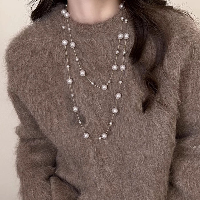 Wholesale Imitation Pearl Necklace for Women, Clavicle Chain, Accessible Luxury, Niche Elegant Necklace