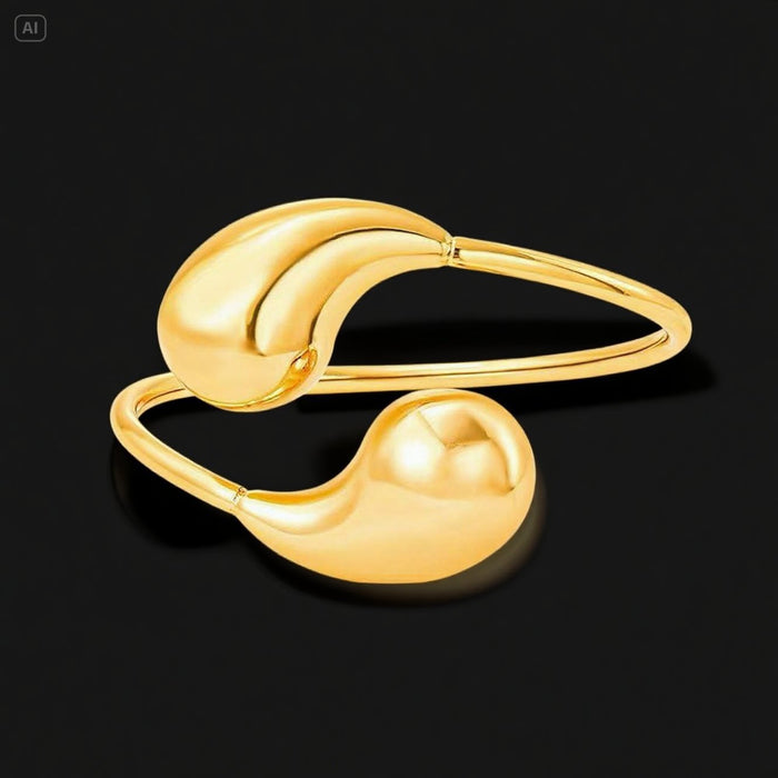 Wholesale Titanium steel teardrop-shaped double-ended minimalist bracelet