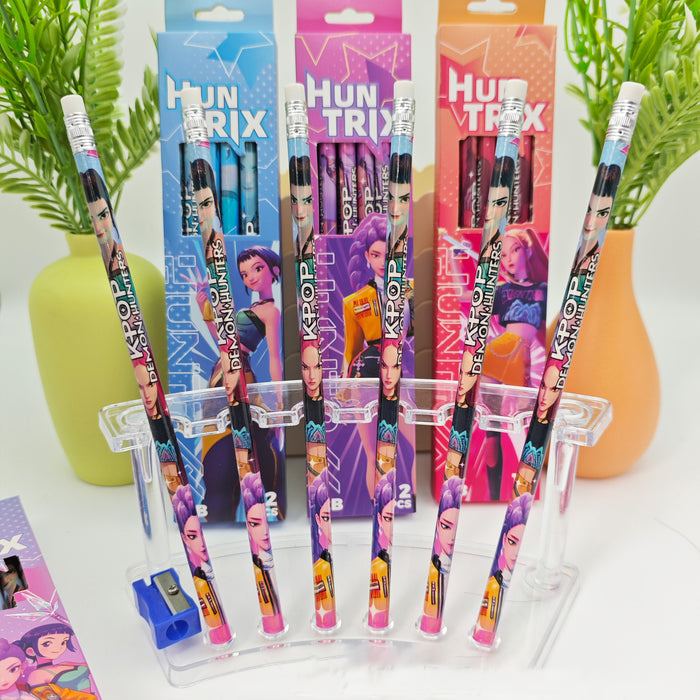 Wholesale Cartoon K-Pop Hunter Girl Group 12 Boxed Pencils