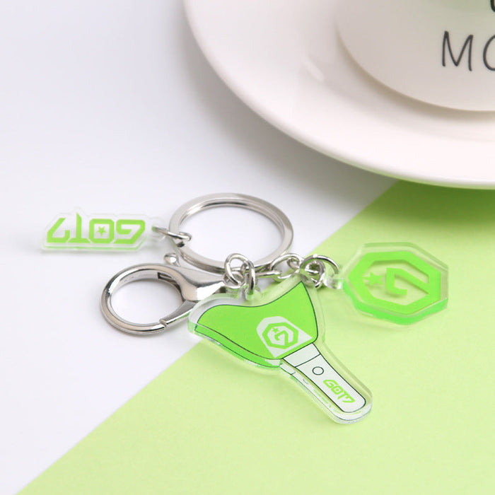 Wholesale Idol Acrylic Double Sided Transparent Keychain JDC-KC-RuiYuan001