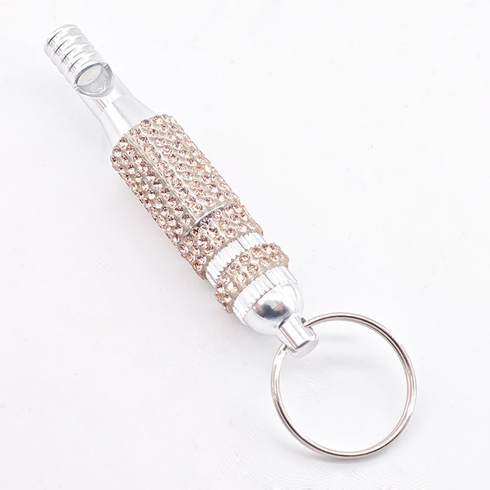 Wholesale Rhinestone Encrusted Whistle Pendant In Black Zinc Alloy Chic Fashion Accessory For Everyday Wear Or Party Gift