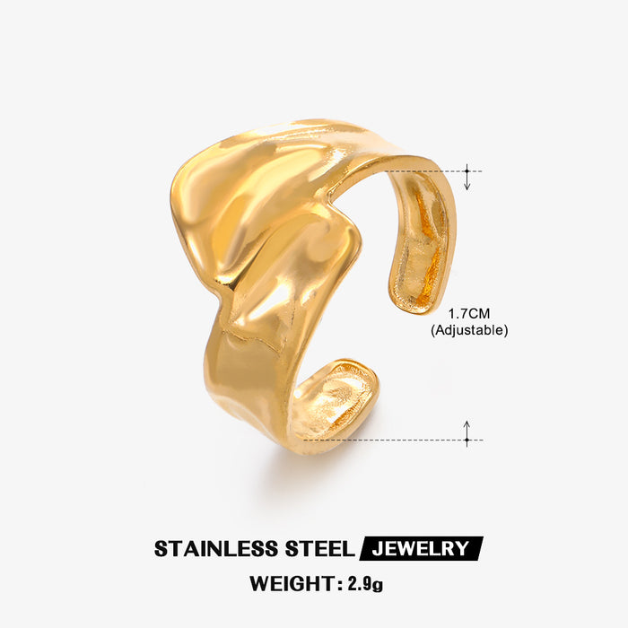 Wholesale Stainless Steel Ring Gold Plated Rings Adjustable rings for Women