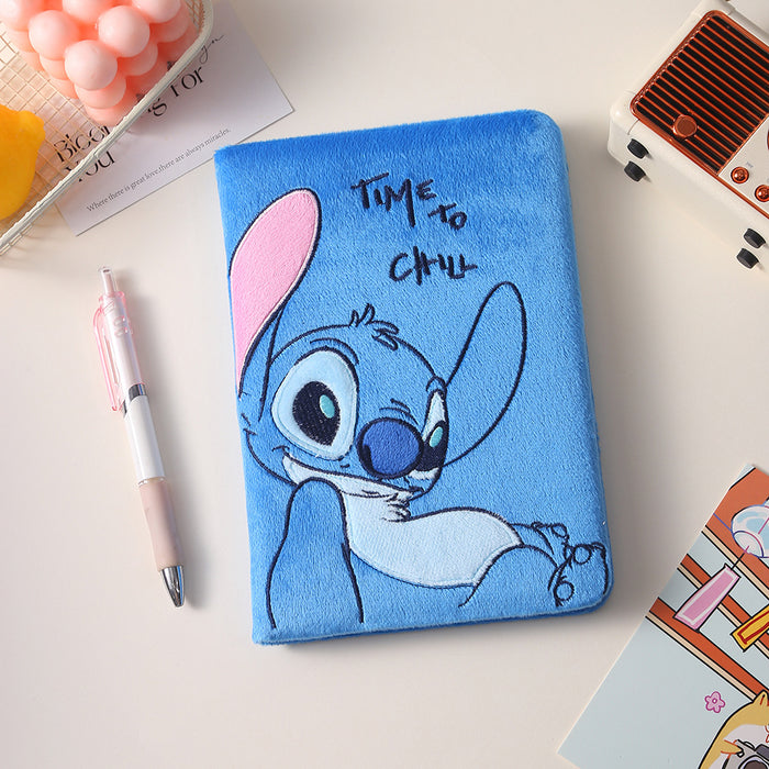 Wholesale Cute plush cartoon notebook Creative children' s high-value plush notebook Student horizontal line notepad