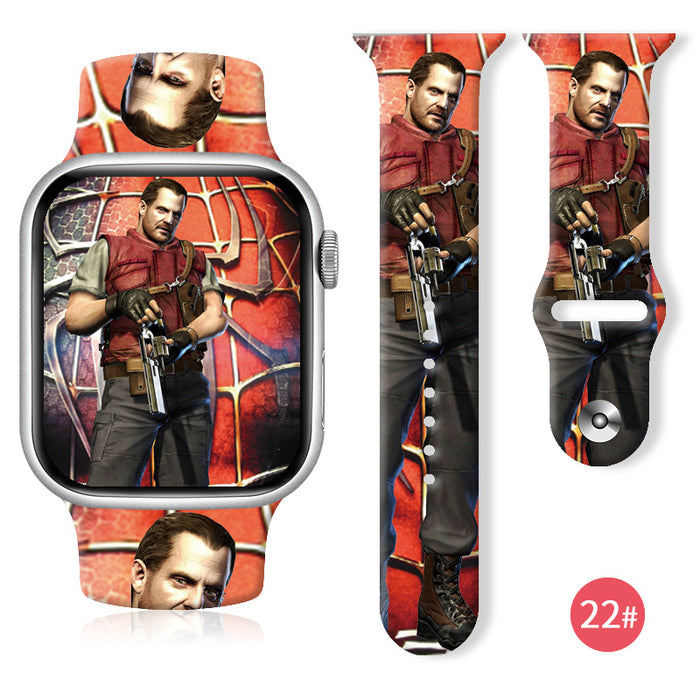 Wholesale Printed Silicone Watch Strap JDC-WD-NuoQi025