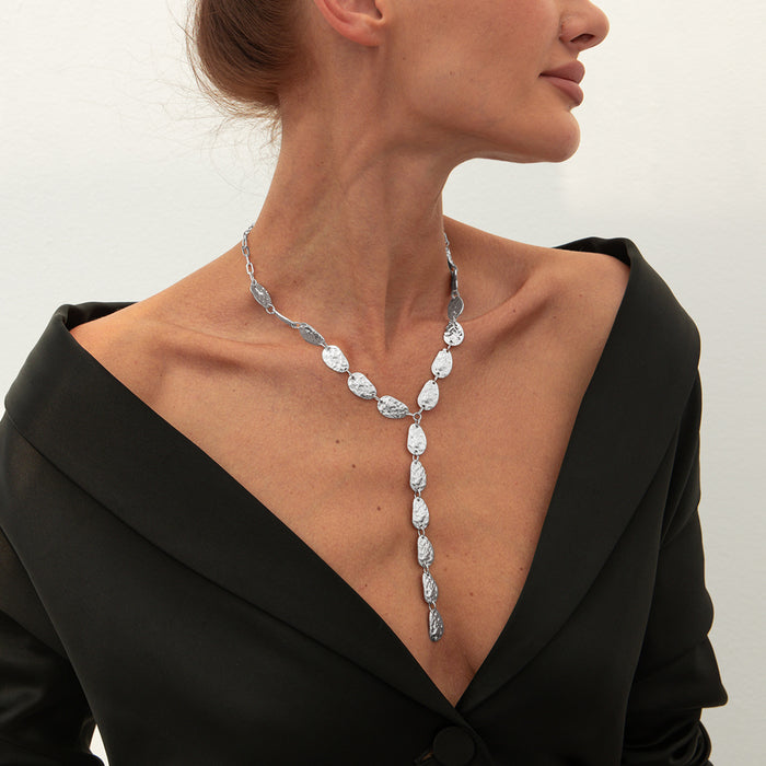 Wholesale Jewelry Irregular Baroque Y-shaped Clavicle Chain Pendant Necklace for Women