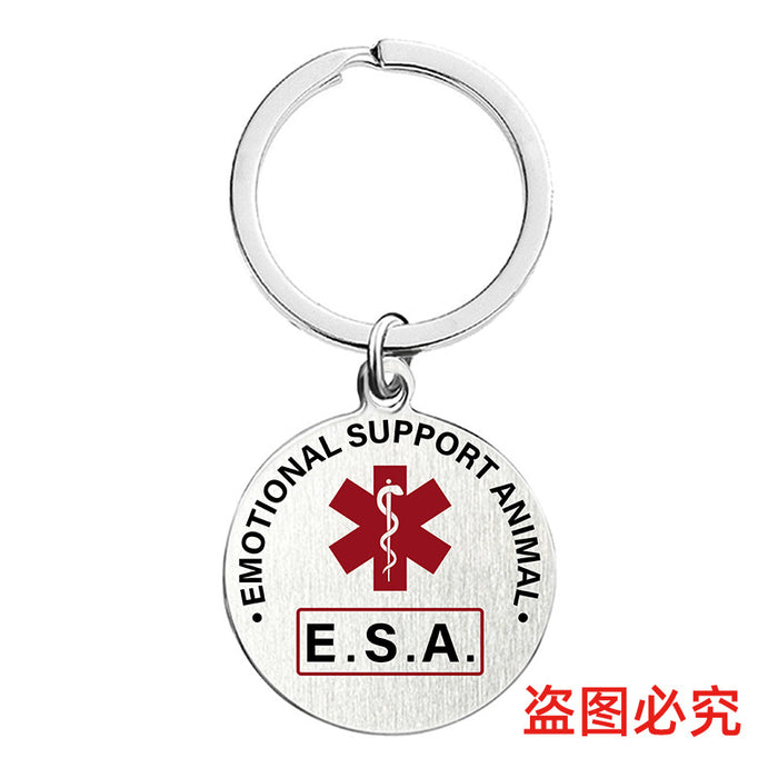 Wholesale Medical Symbol Snake Caduceus Creative Metal Keychains JDC-KC-GangGu055