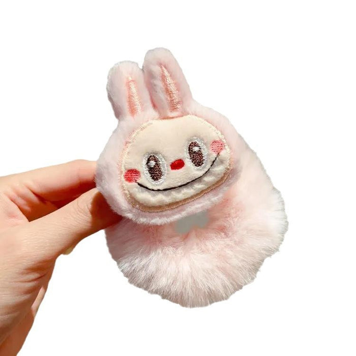 Wholesale Cute cartoon plush hair ties in various colors.