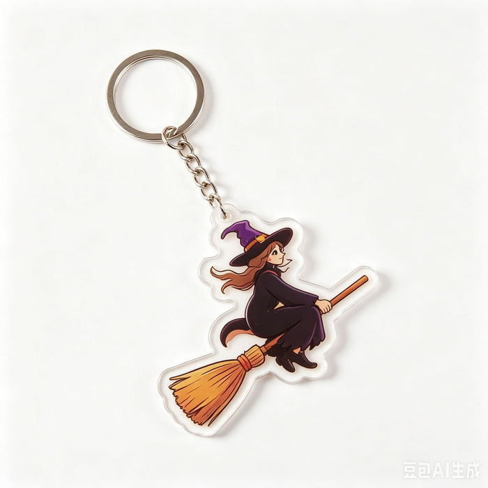 Wholesale Acrylic Keychain Skeleton Ghost Pumpkin Bat Cat Design MOQ≥2